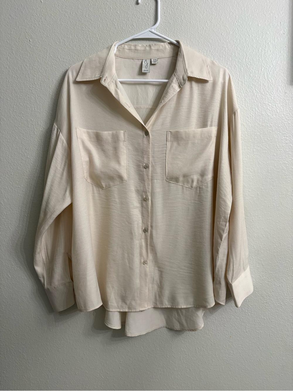 Joie Woman’s Relaxed Cream Button-Up Shirt - Unbranded
